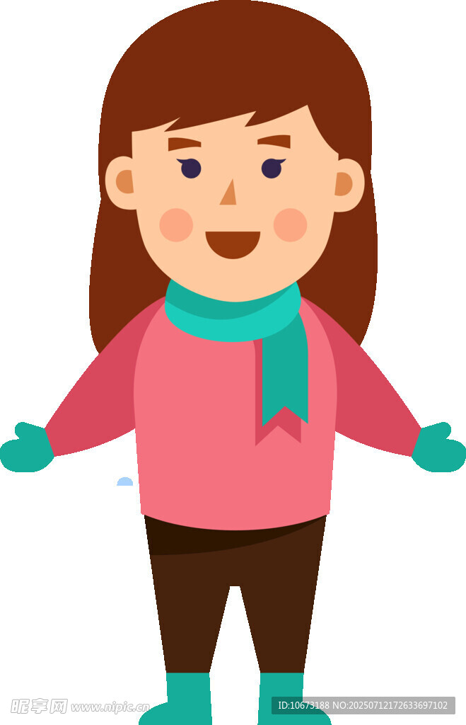 冬日可爱女孩形象