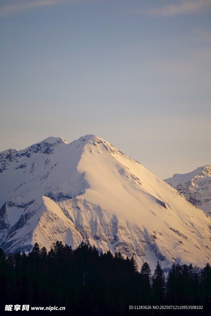 雪山森林美景