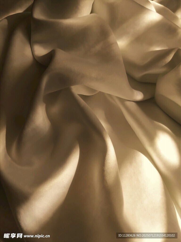 金色绸缎纹理特写
