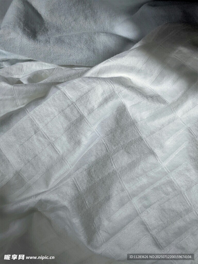 褶皱白色布料纹理特写