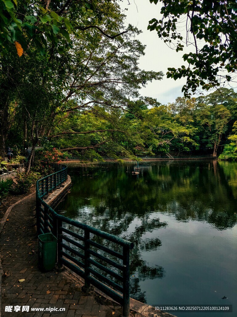 湖畔长椅