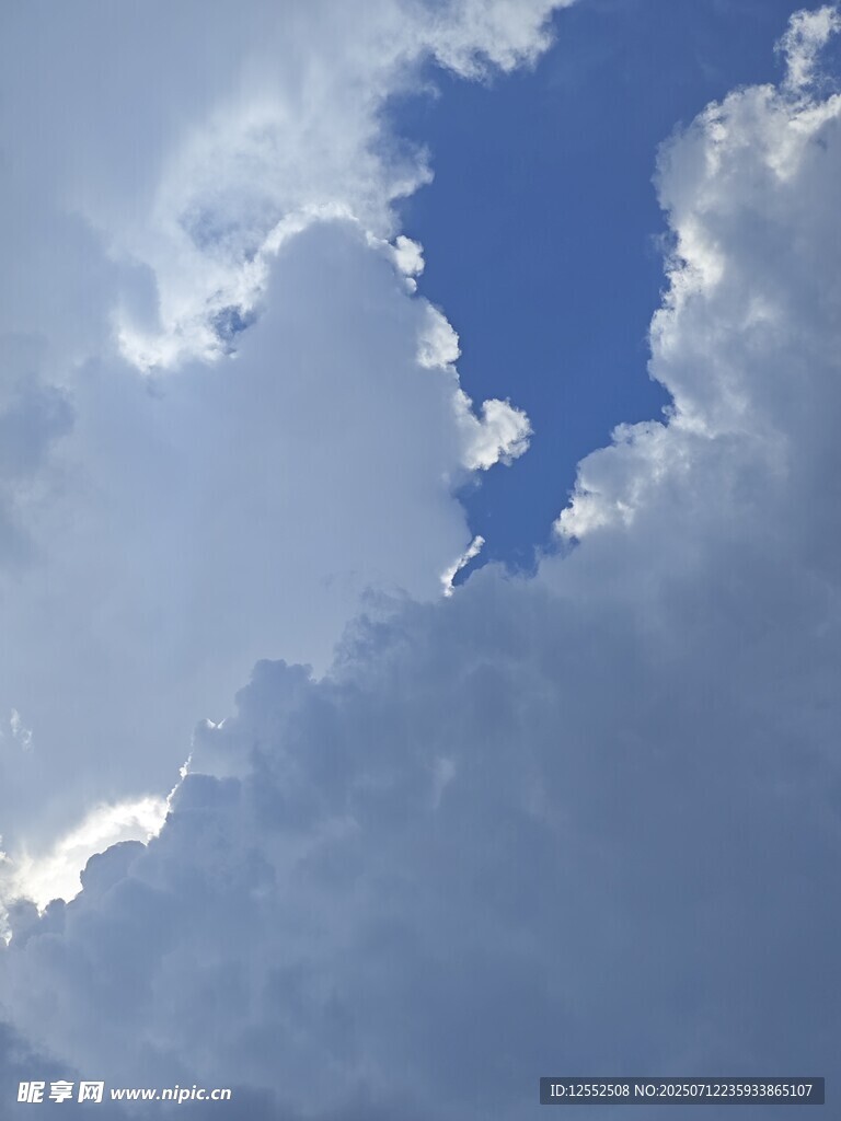 蓝天中的云朵景观