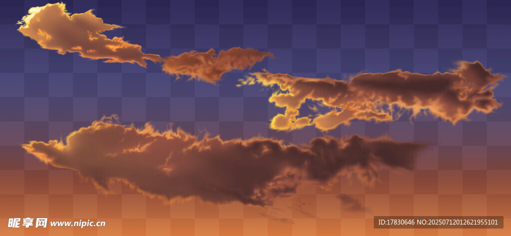 绚丽晚霞中的天空美景