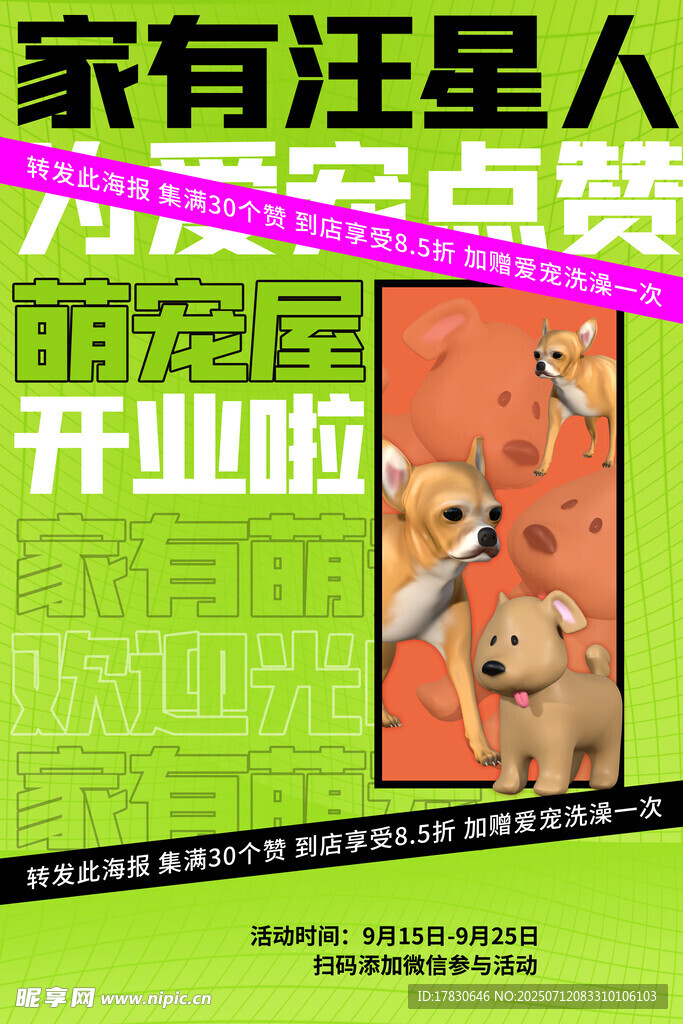 汪星人萌宠店开业啦