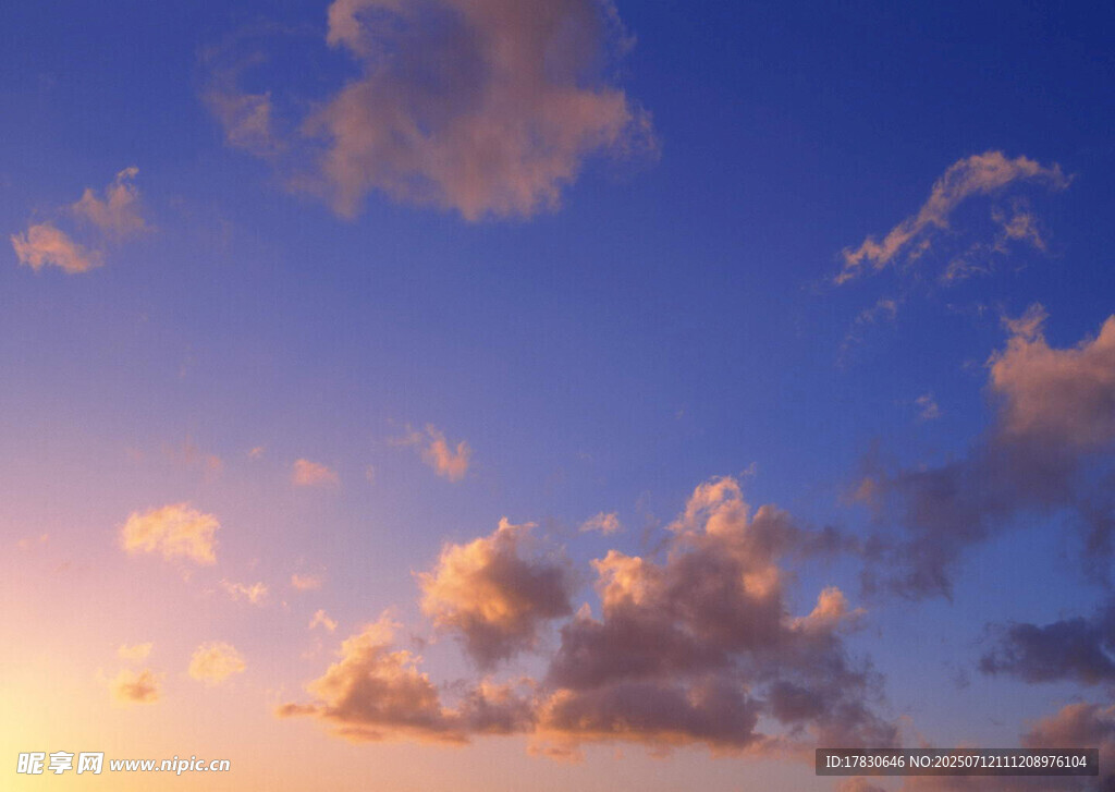 美丽天空中的绚烂云彩