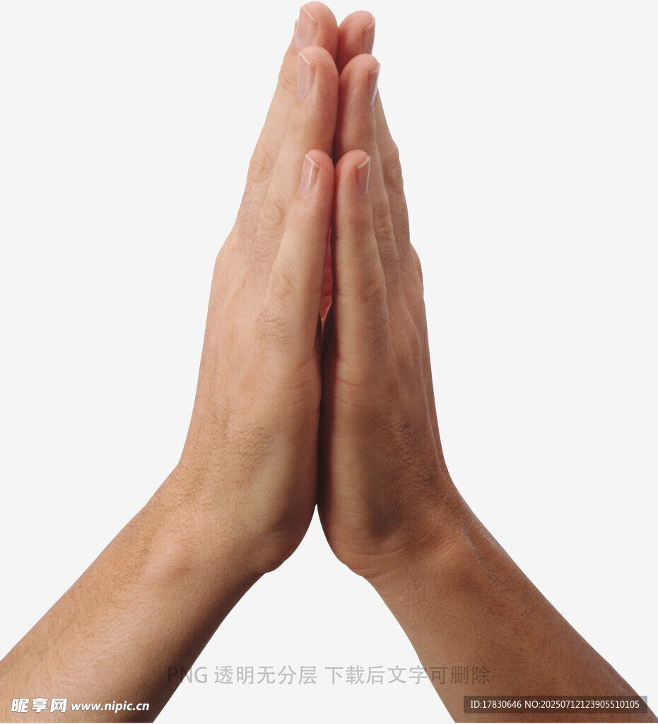 双手合十祈祷姿势