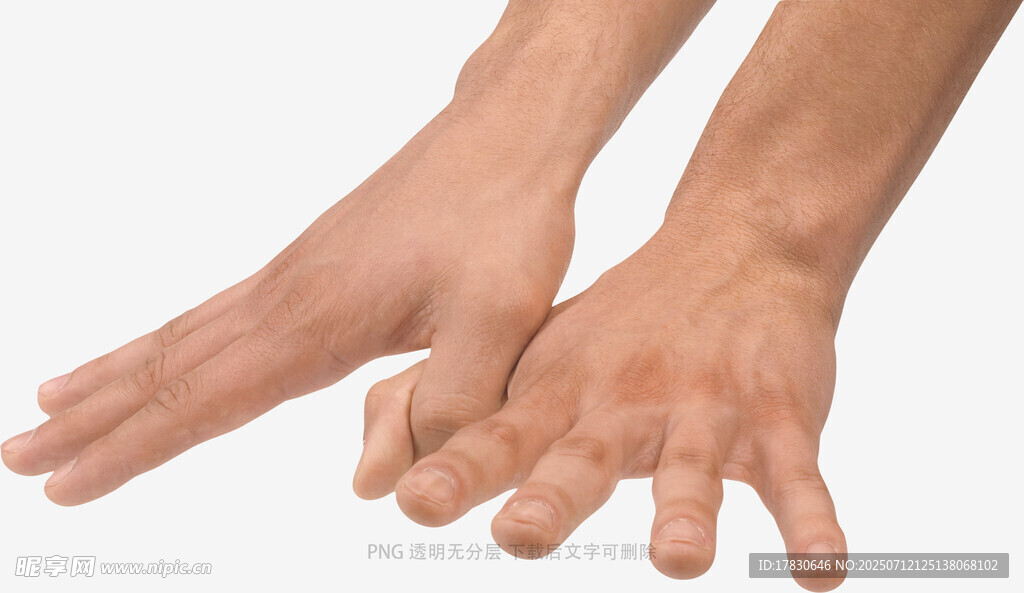 双手做出独特手势造型