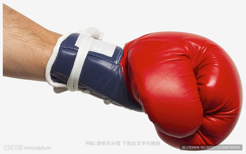 拳击手的红色拳击手套