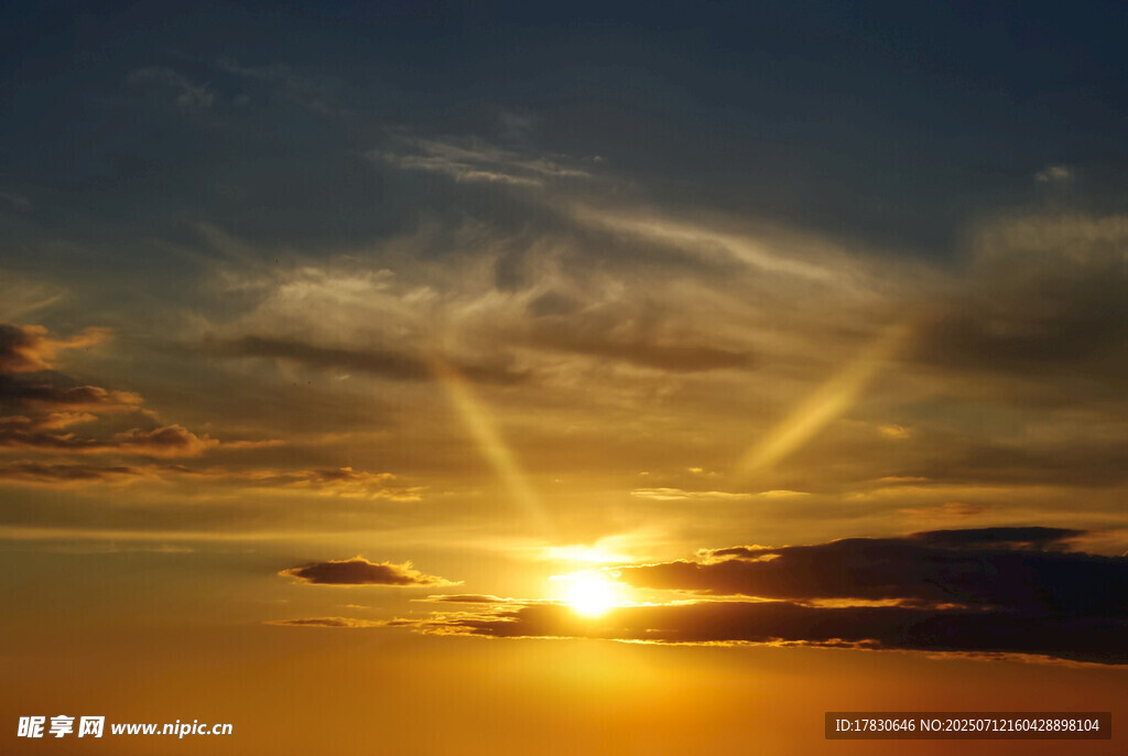 夕阳西下天空美景