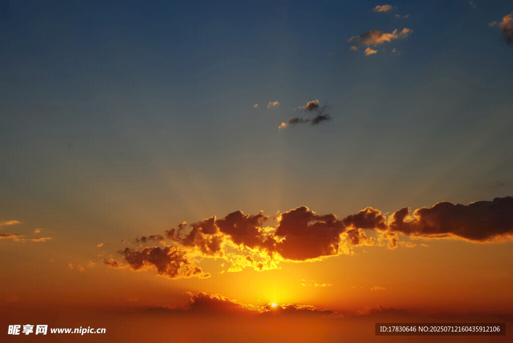 夕阳西下天空美景