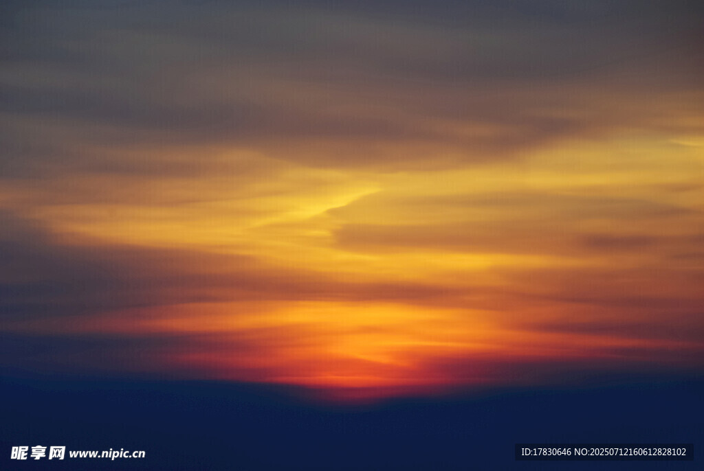 绚丽日落天空美景