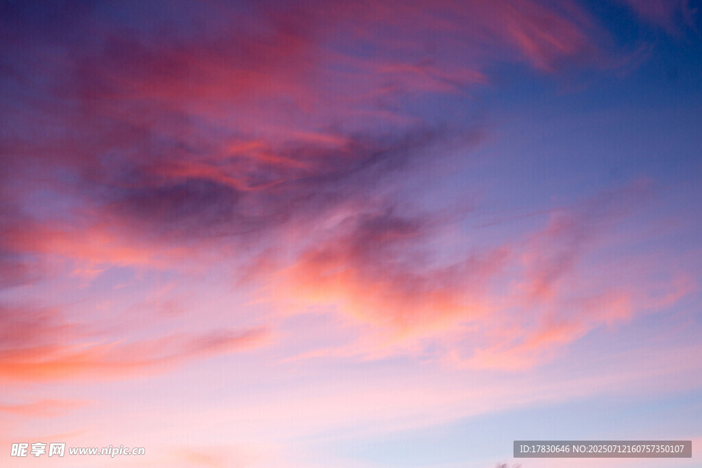 绚丽晚霞天空美景