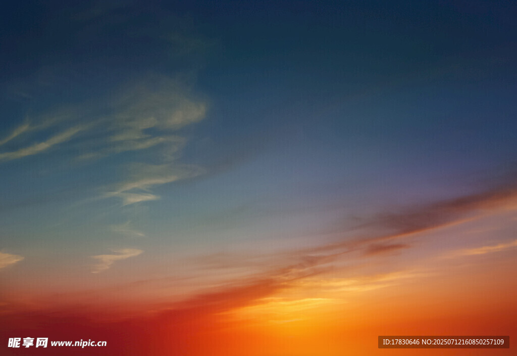 绚丽晚霞天空美景