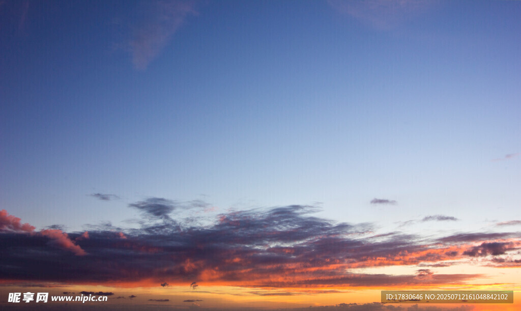绚丽晚霞天空美景