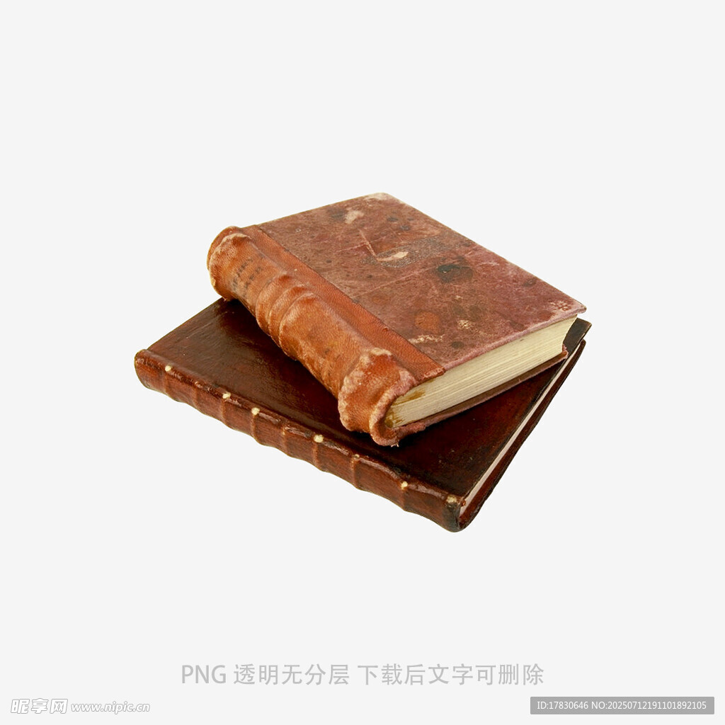 复古皮质笔记本堆叠展示
