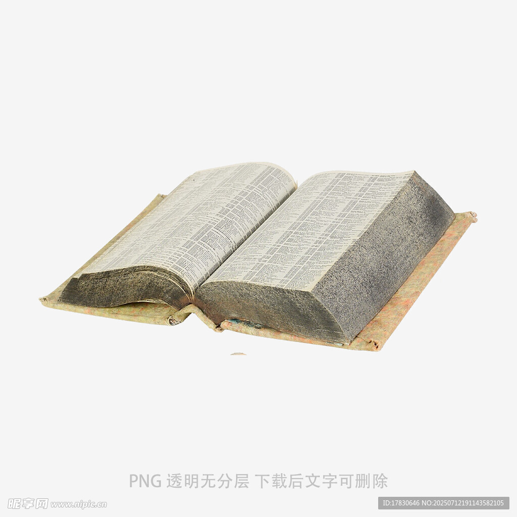 翻开的古朴书籍