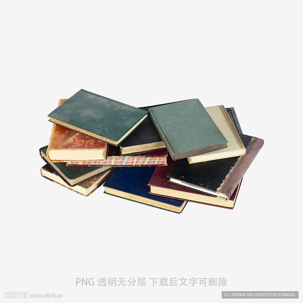 堆叠的复古书籍