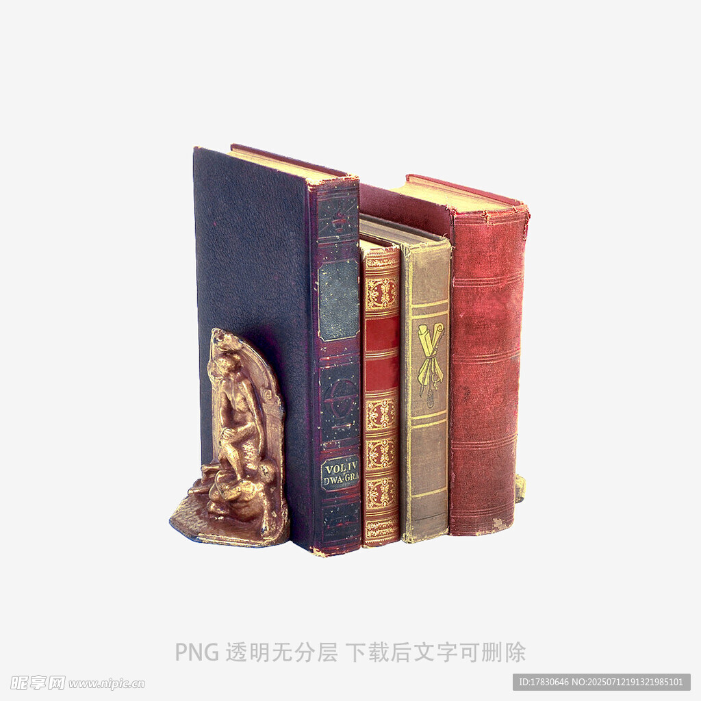 复古书籍与摆件组合展示