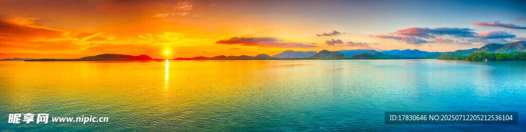 绚丽海上日落美景