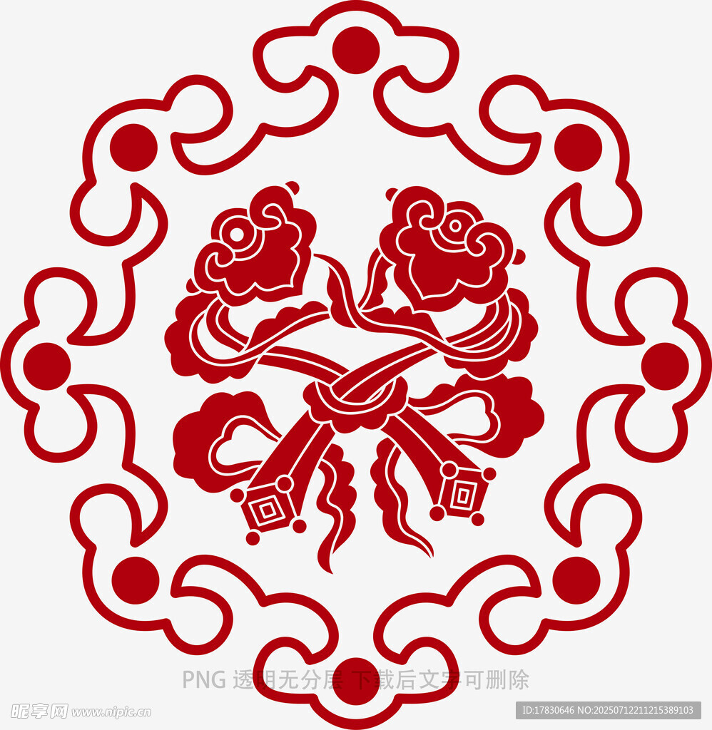 中式玫瑰花纹传统图案