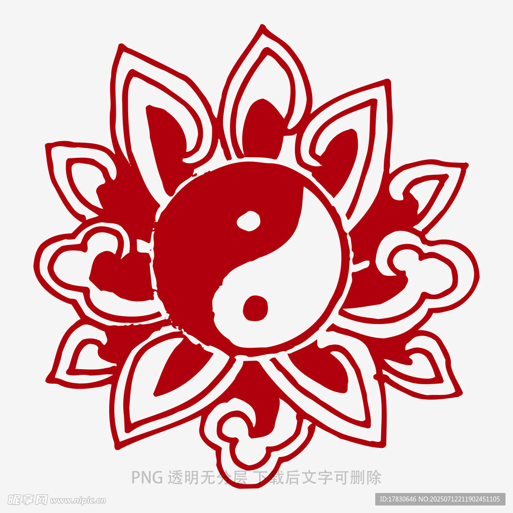太极莲花图案设计