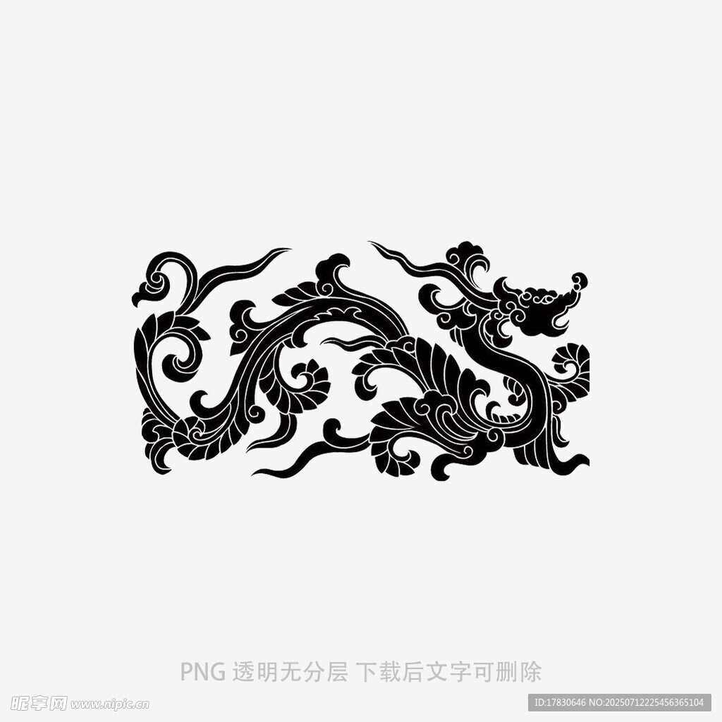古典双龙纹饰图案