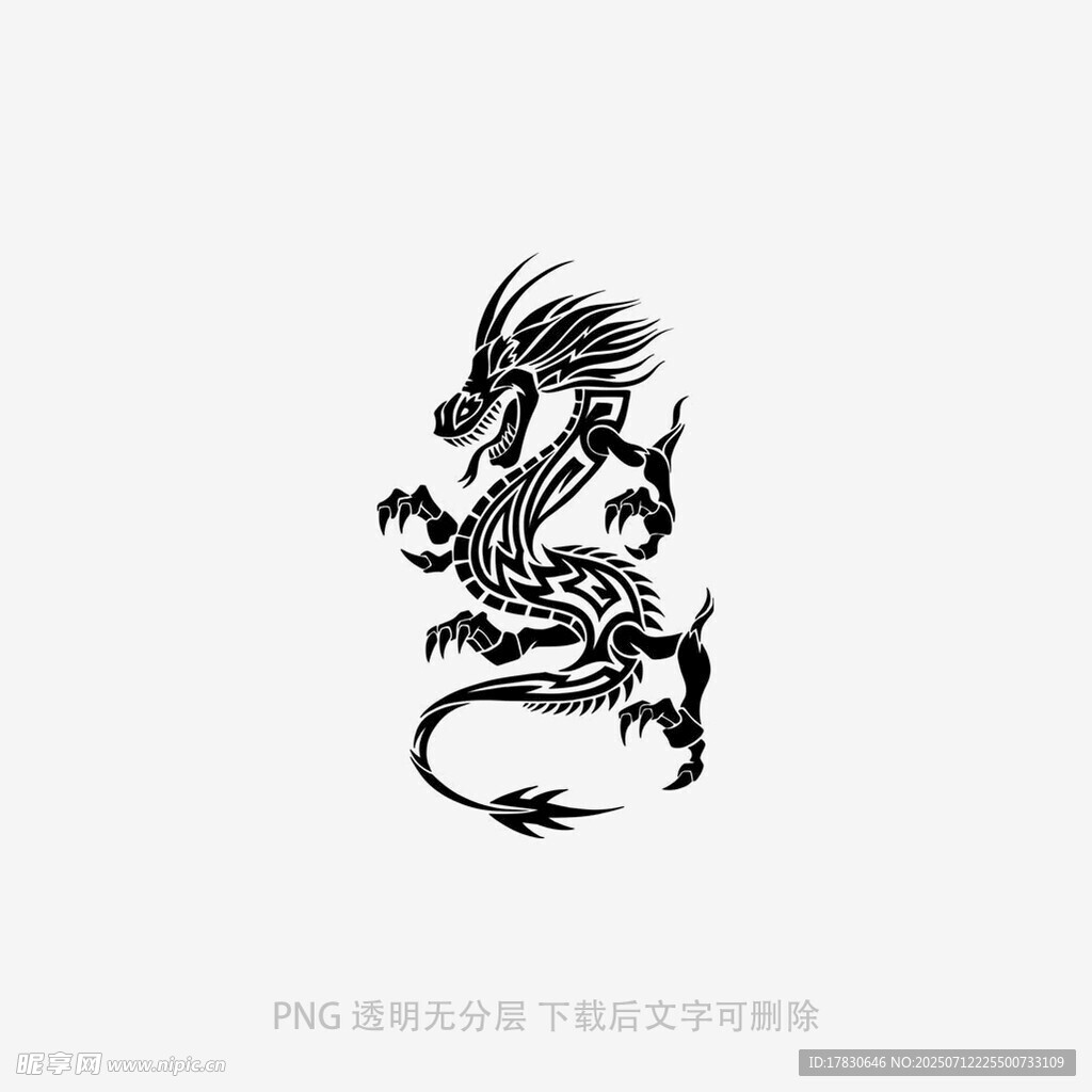 中式传统龙纹图案设计