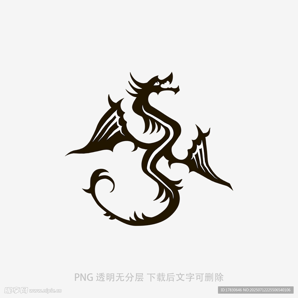 简约飞龙图案设计