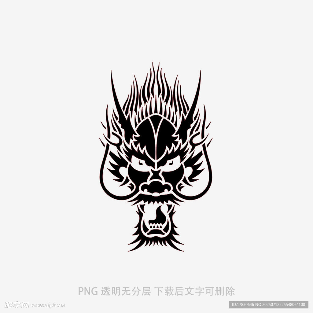 霸气龙首图案设计