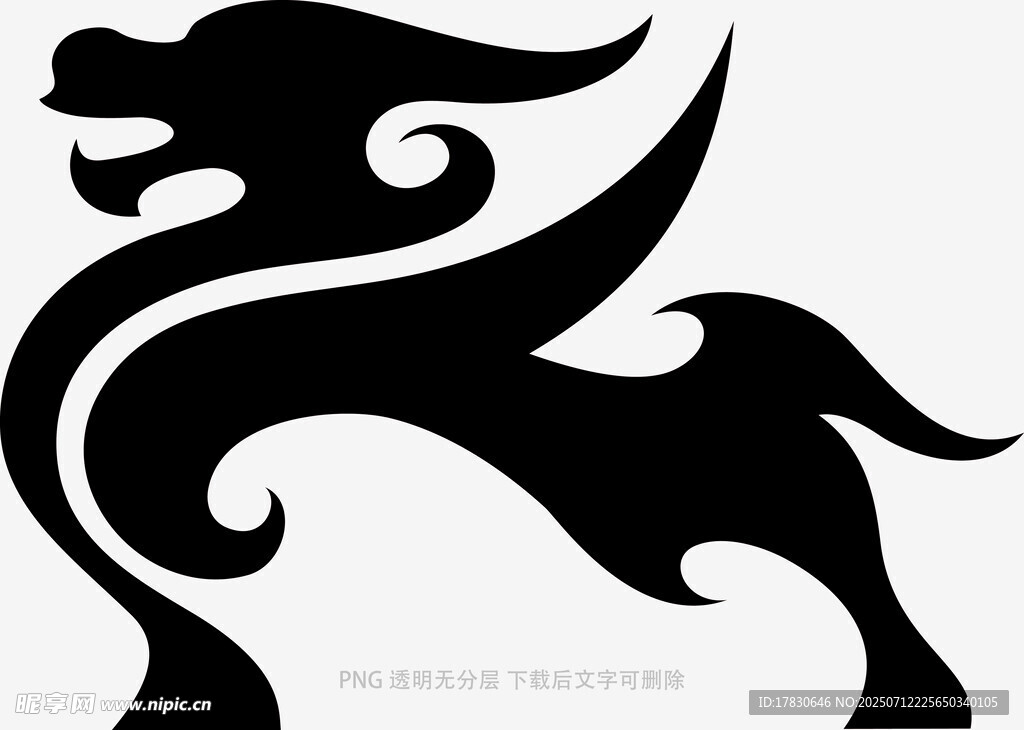 黑色神兽图腾图案