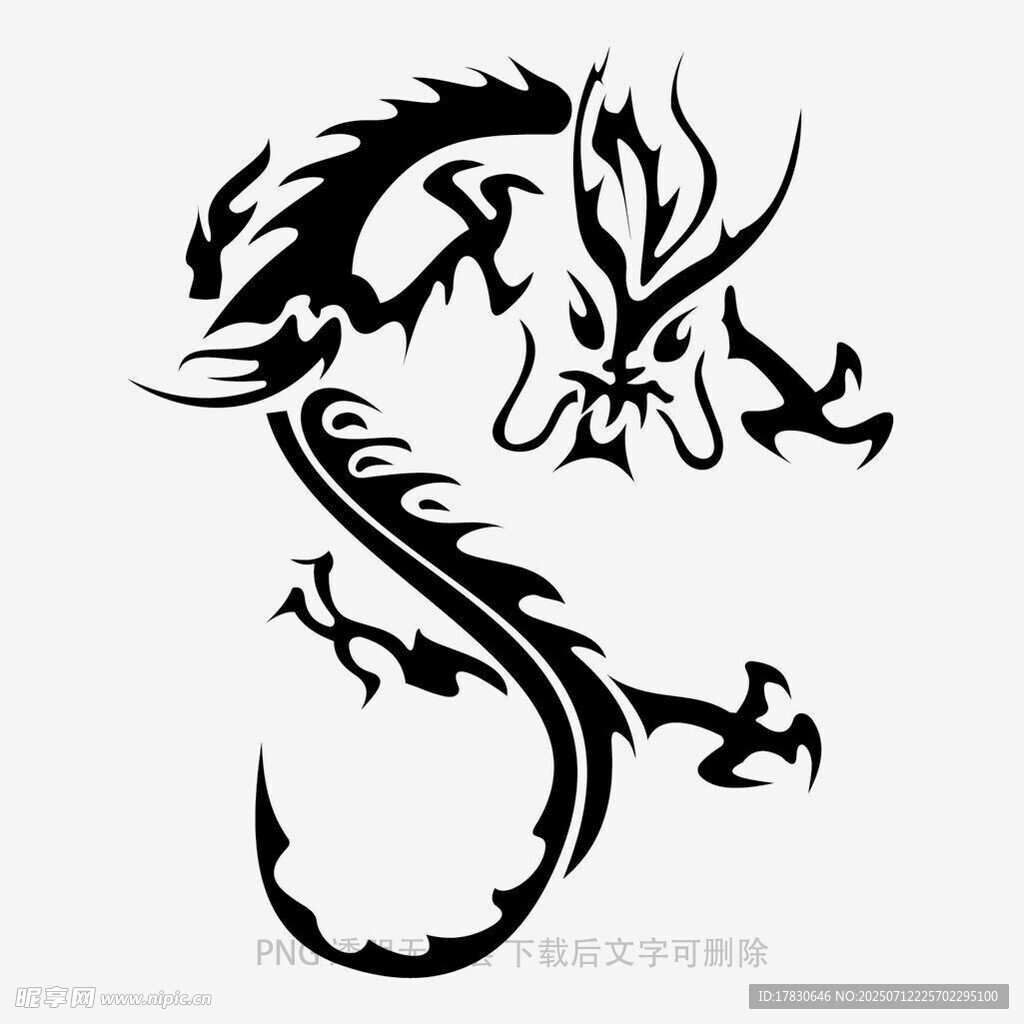 中式风格龙形图案设计