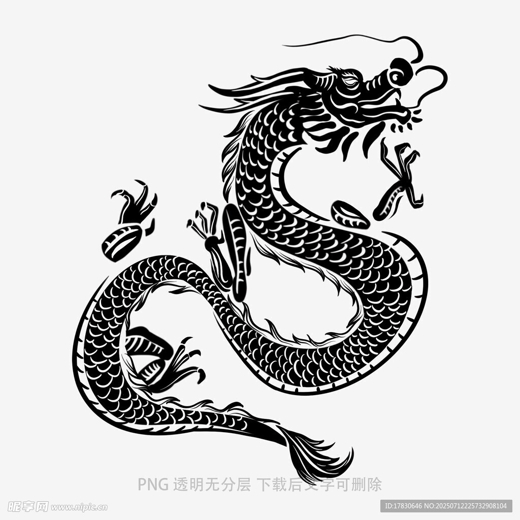 中式传统龙纹图案