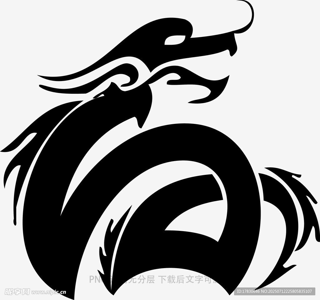 中式龙形图案设计