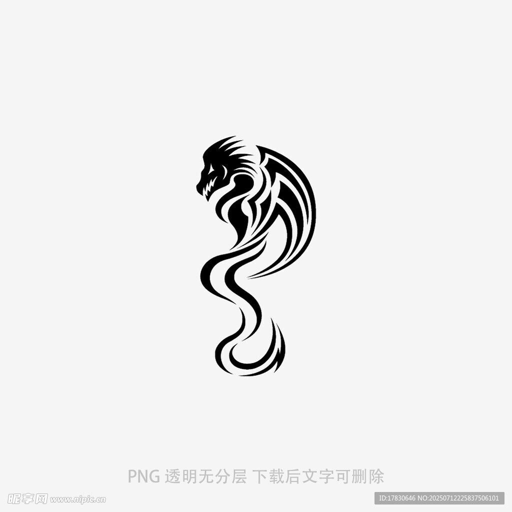 简约线条勾勒的神秘神兽