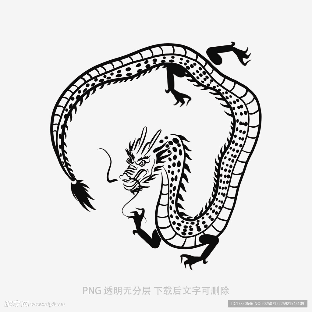 传统中式龙纹图案设计