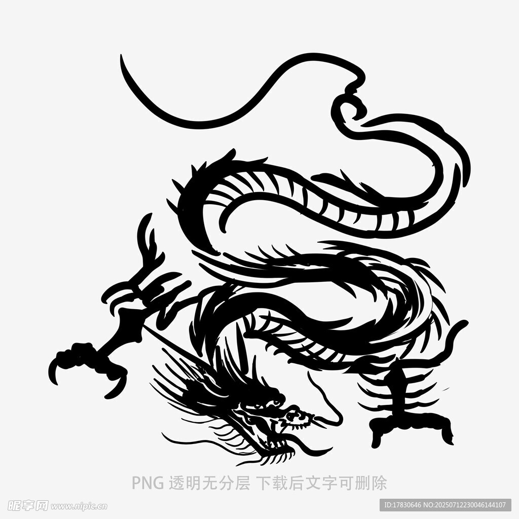 传统中国龙图案