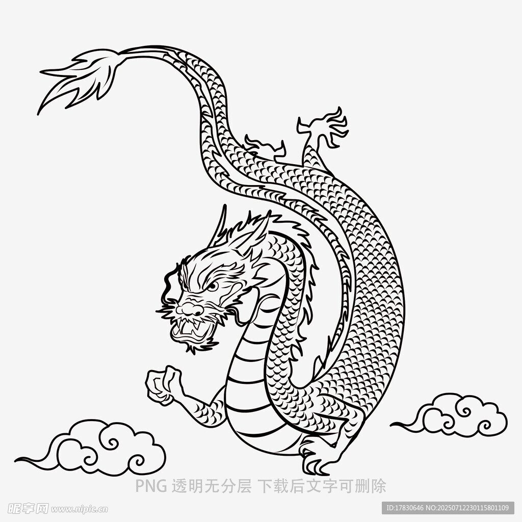 传统中式龙纹图案