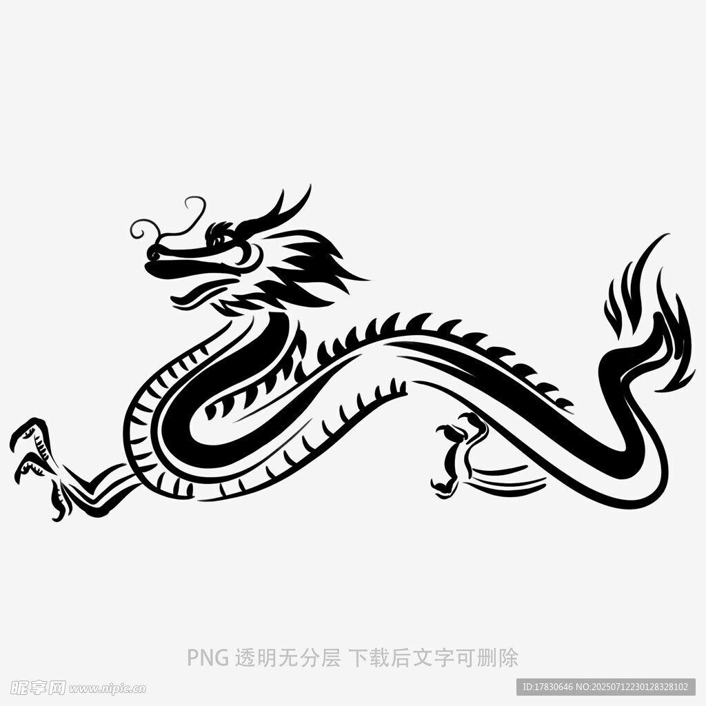 传统中式龙图腾图案