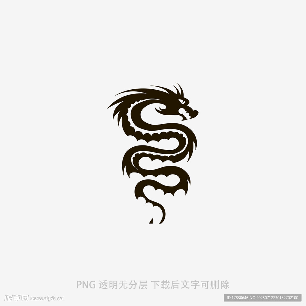 简约风格龙形图案设计