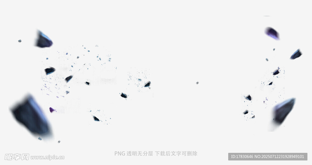 抽象破碎元素漂浮画面