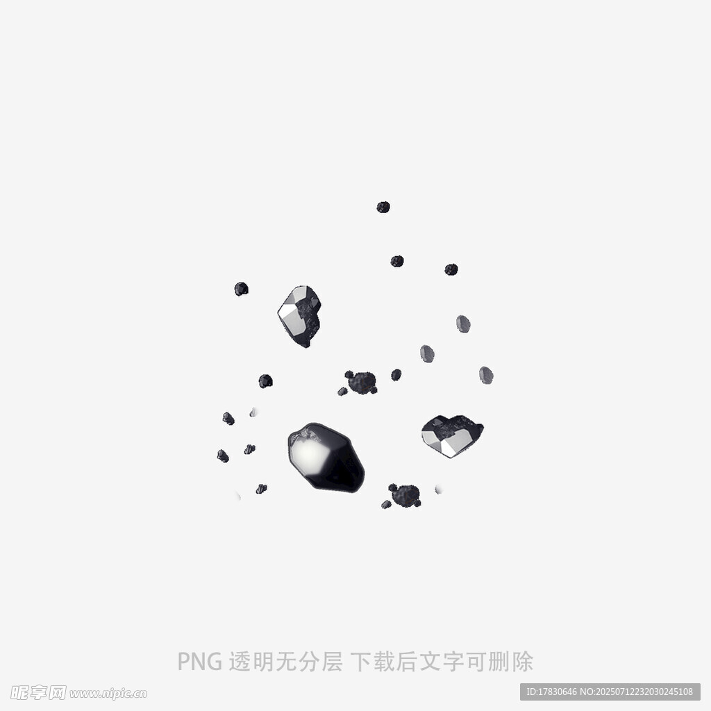 太空中的漂浮陨石