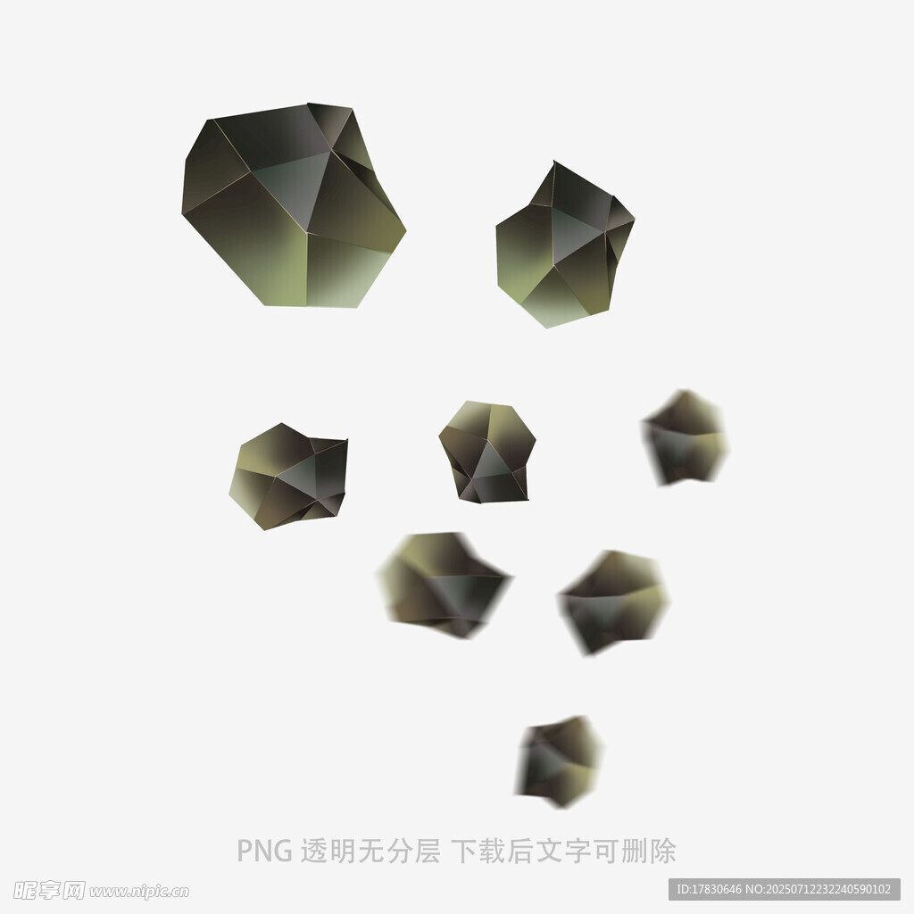 几何形状的立体多边形集合