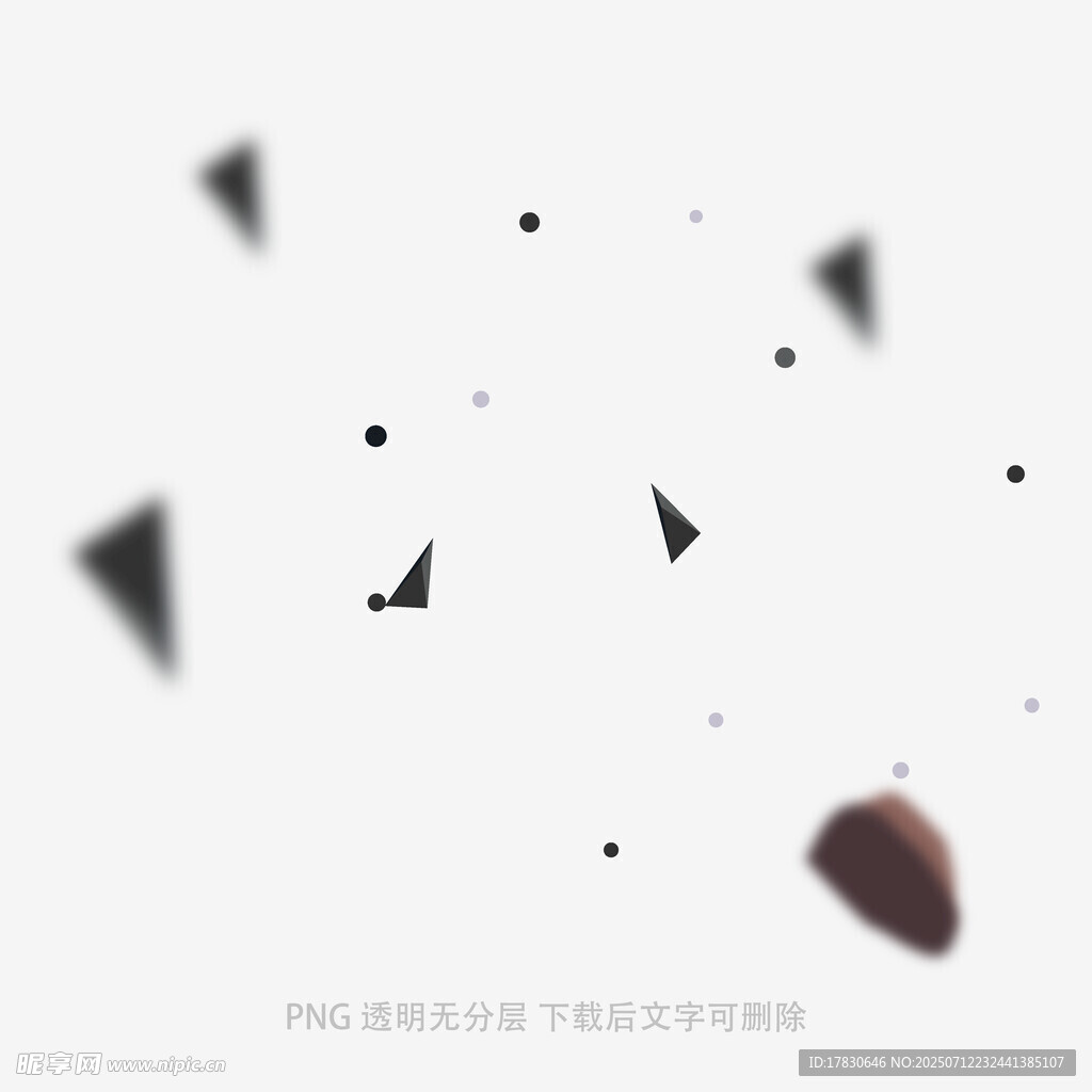 漂浮几何元素抽象画面