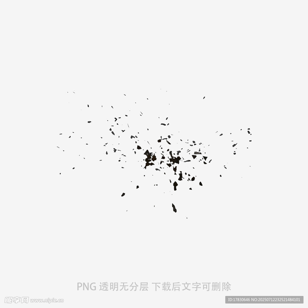 黑色墨点抽象艺术画面
