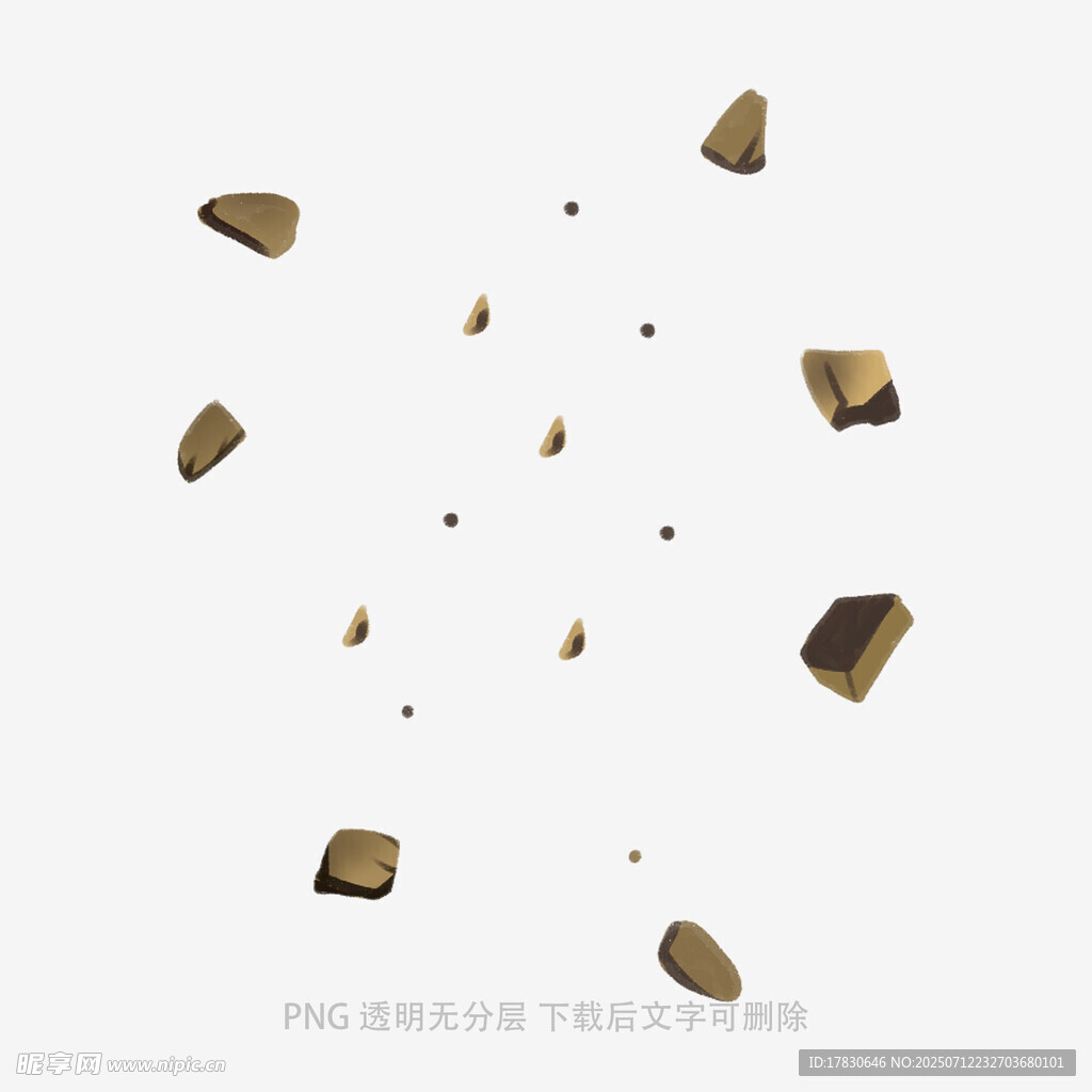 散落的金色石块