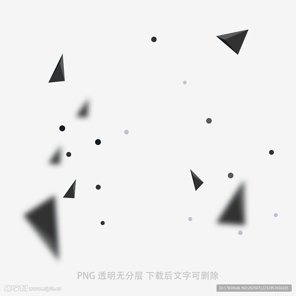 抽象几何元素漂浮画面