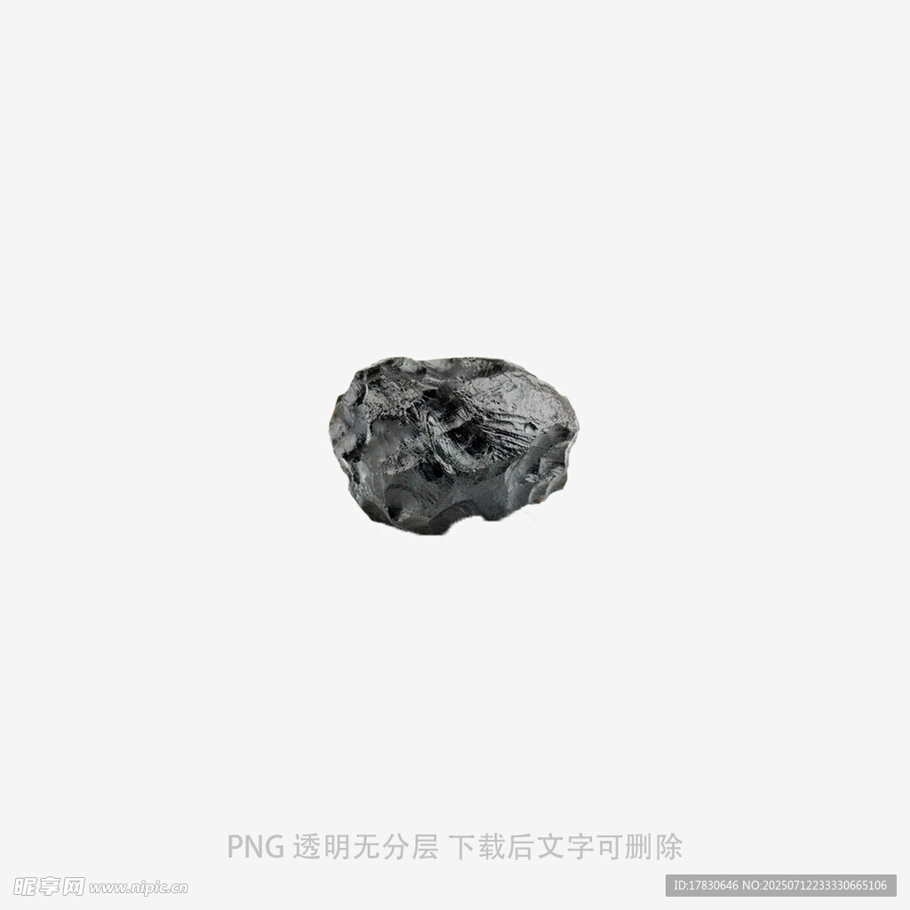 黑色不规则石头特写