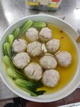 扬州蟹粉狮子头 青菜肉丸汤
