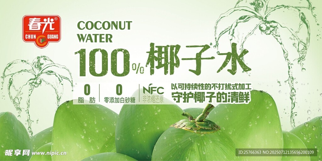 椰子水海报