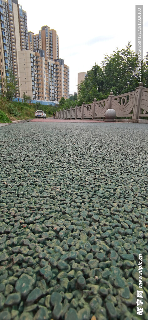 健身步道地面特写